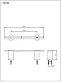 Bản vẽ kỹ thuật Thanh Treo Khăn Toto TS702