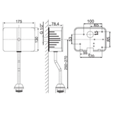 Van Xả Tiểu Cảm Ứng American Standard WF-8609 (WF8609) Pin
