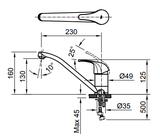 Vòi chậu rửa chén INAX SFV-302S nóng lạnh (SFV302S)