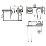 Vòi gắn tường American Standard WF-0904 nóng lạnh