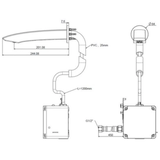 Vòi lavabo chậu rửa mặt American Standard WF-8508 nước lạnh cảm ứng gắn tường