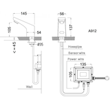 Vòi lavabo chậu rửa mặt Caesar A912 nước lạnh cảm ứng
