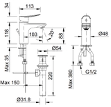 Vòi lavabo chậu rửa mặt INAX LFV-502S nóng lạnh gật gù (LFV502S)