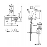 Vòi lavabo chậu rửa mặt American Standard WF-0302 nóng lạnh
