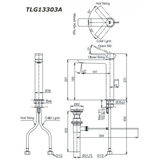 Vòi Lavabo TOTO TLG13303A Nóng Lạnh Cổ Cao Vừa