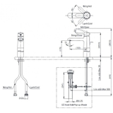 Bản vẽ kỹ thuật Vòi lavabo chậu rửa mặt TOTO TVLM111NS nóng lạnh: