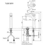 Vòi lavabo chậu rửa mặt TOTO TLG01307V nóng lạnh cổ cao