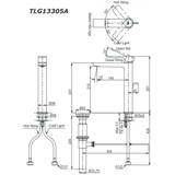 Vòi Lavabo TOTO TLG13305A Nóng Lạnh Thân Cao
