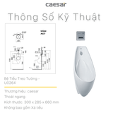 Bồn tiểu nam Caesar U0264 treo tường