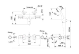 Vòi sen tắm nóng lạnh INAX BFV-3413T-4C tự động tay sen si (BFV3413T-4C)
