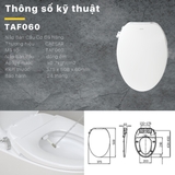 Bồn cầu 1 khối Caesar CD1353F nắp rửa cơ TAF060