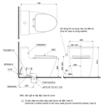 Bồn cầu 1 khối TOTO MS625DW11#XW nắp rửa S7 - TCF4911Z