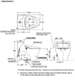 Bồn cầu 1 khối TOTO MS823DRW11#XW nắp rửa S7 - TCF4911Z