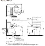 Bồn cầu 1 khối TOTO MS855DW16 nắp rửa C2 - TCF23410AAA