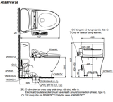 Bồn cầu 1 khối TOTO MS887RW16 nắp rửa C2 - TCF23410AAA