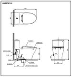 Bồn cầu 1 khối TOTO MS857DT10#XW kèm nắp đóng êm TC395VS