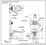 Bồn cầu treo tường TOTO CW542HME5UNW1 nắp rửa điện tử TCF794CZ#NW1 WH172AT