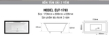 Bồn tắm dài vách kính Euroca EU7-1780 dài 1m7 xây