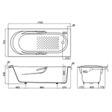 Bồn tắm xây TOTO FBY1720NHPE#W dài 1m7