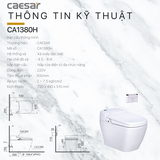Bồn cầu điện tử Caesar CA1380H