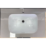 Bộ Lavabo bàn đá bo góc CABG-023 gương led 70cm