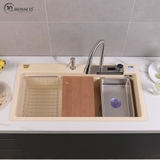 Chậu rửa chén đá BOSSCO BC-A10052KKS 1 hộc 2 phím đa năng