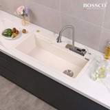 Chậu rửa chén đá BOSSCO BC-A10052TKS 1 hộc 2 phím đa năng