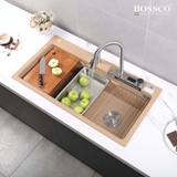 Chậu rửa chén đá BOSSCO BC-A10052VK 1 hộc 2 phím đa năng