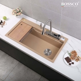 Chậu rửa chén đá BOSSCO BC-A10052VK 1 hộc 2 phím đa năng
