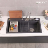 Chậu rửa chén đá BOSSCO BC-A10052XĐ 1 hộc 2 phím đa năng