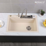 Chậu rửa chén đá BOSSCO BC-A8252KKS 1 hộc 2 phím đa năng
