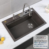 Chậu rửa chén đá BOSSCO BC-A8252NKS 1 hộc 2 phím đa năng