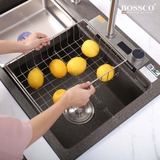 Chậu rửa chén đá BOSSCO BC-A8252NKS 1 hộc 2 phím đa năng