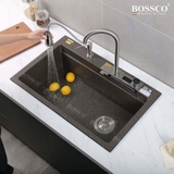 Chậu rửa chén đá BOSSCO BC-A8252NKS 1 hộc 2 phím đa năng