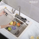 Chậu rửa chén đá BOSSCO BC-A8252TKS 1 hộc 2 phím đa năng