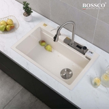 Chậu rửa chén đá BOSSCO BC-A8252TKS 1 hộc 2 phím đa năng