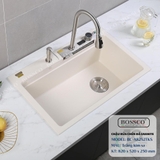 Chậu rửa chén đá BOSSCO BC-A8252TKS 1 hộc 2 phím đa năng