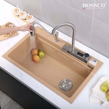 Chậu rửa chén đá BOSSCO BC-A8252VK 1 hộc 2 phím đa năng
