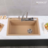Chậu rửa chén đá BOSSCO BC-A8252VK 1 hộc 2 phím đa năng