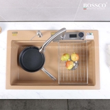 Chậu rửa chén đá BOSSCO BC-A8252VK 1 hộc 2 phím đa năng