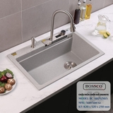 Chậu rửa chén đá BOSSCO BC-A8252XKS 1 hộc 2 phím đa năng
