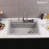 Chậu rửa chén đá BOSSCO BC-A8252XKS 1 hộc 2 phím đa năng