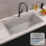 Chậu rửa chén đá BOSSCO BC-B10052XKS 1 hộc