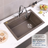 Chậu rửa chén đá BOSSCO BC-B8252NKS 1 hộc