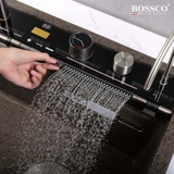 Chậu rửa chén đá BOSSCO BC-C8652NKS 1 hộc 7 phím đa năng