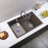 Chậu rửa chén đá BOSSCO BC-C8652NKS 1 hộc 7 phím đa năng