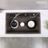 Chậu rửa chén đá BOSSCO BC-C8652NKS 1 hộc 7 phím đa năng
