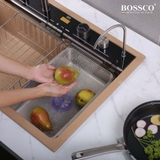 Chậu rửa chén đá BOSSCO BC-C8652VK 1 hộc 7 phím đa năng