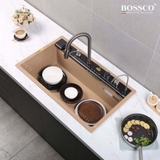 Chậu rửa chén đá BOSSCO BC-C8652VK 1 hộc 7 phím đa năng