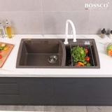 Chậu rửa chén đá BOSSCO BC-E10050NKS 2 hộc
